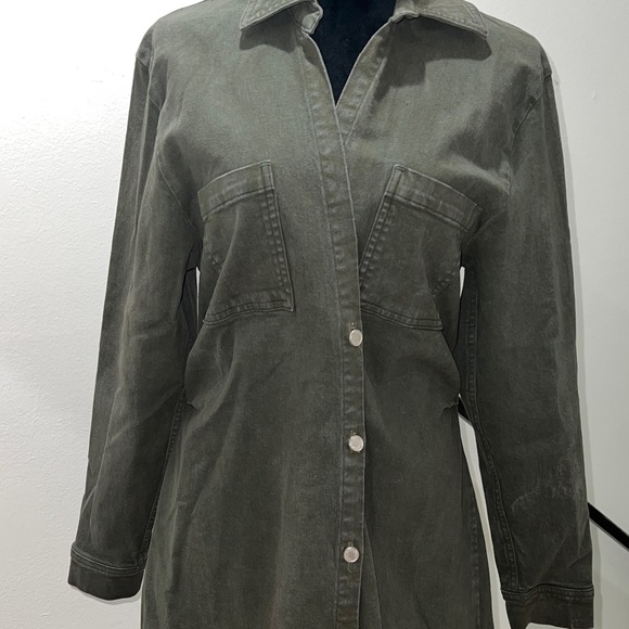 Le Jean Eliza Denim Mini Shirt Dress - Picture 8 of 15